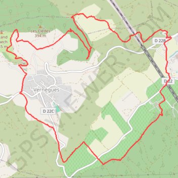 Itinéraire Autour de Vernègues, distance, dénivelé, altitude, carte, profil, trace GPS