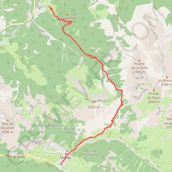 Itinéraire Ceillac montbardon, distance, dénivelé, altitude, carte, profil, trace GPS
