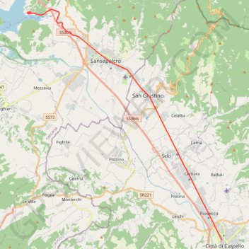 Itinéraire De Citta da Castello à Madonnuccia, distance, dénivelé, altitude, carte, profil, trace GPS