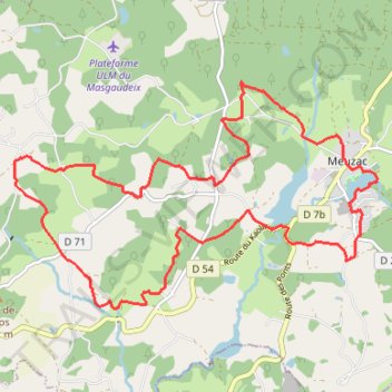 Itinéraire Forges et Moulins - PDIPR87, distance, dénivelé, altitude, carte, profil, trace GPS