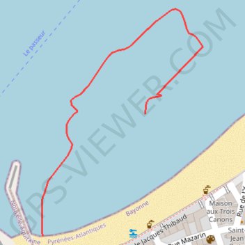 Itinéraire Triathlon St jean de Luz 🏊‍♂️, distance, dénivelé, altitude, carte, profil, trace GPS