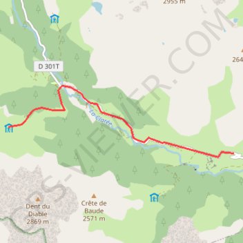 Itinéraire Nevache - Refuge du chardonnet, distance, dénivelé, altitude, carte, profil, trace GPS