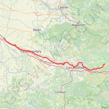 Itinéraire Toulouse - Arles, distance, dénivelé, altitude, carte, profil, trace GPS