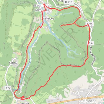 Itinéraire [Itinéraire] La Reculée de Baume-les-Messieurs, distance, dénivelé, altitude, carte, profil, trace GPS
