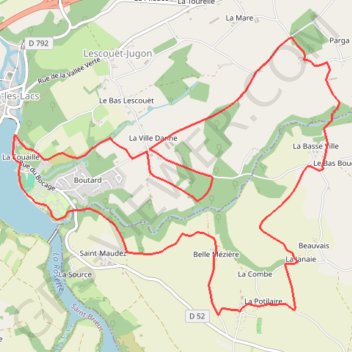 Itinéraire Parga - Jugon Les Lacs, distance, dénivelé, altitude, carte, profil, trace GPS