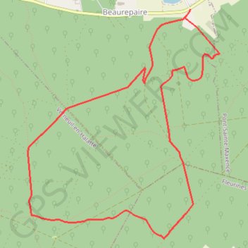Itinéraire La mare aux oiseaux - Beaurepaire, distance, dénivelé, altitude, carte, profil, trace GPS