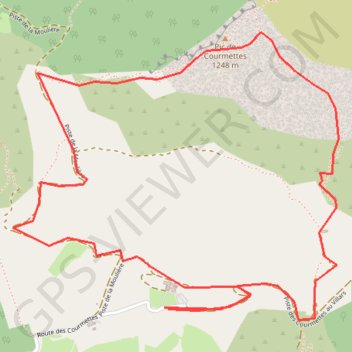 Itinéraire PIC DE COURMETTES 06, distance, dénivelé, altitude, carte, profil, trace GPS