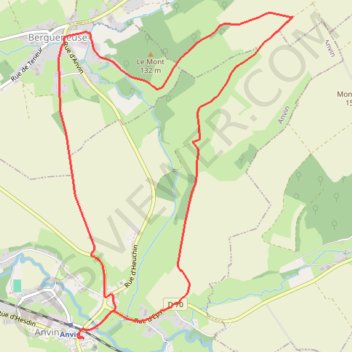 Itinéraire Le Bliot - Anvin, distance, dénivelé, altitude, carte, profil, trace GPS