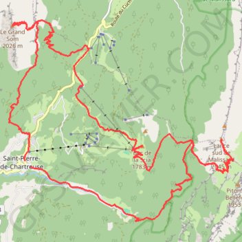 Itinéraire Grand Som La Scia Lances de Malissard, distance, dénivelé, altitude, carte, profil, trace GPS