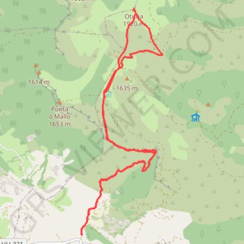 Itinéraire Tozal de Oturia TopoPyrénées Mariano, distance, dénivelé, altitude, carte, profil, trace GPS