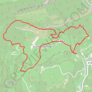Itinéraire Le tour du Grand Montmirail - Lafare, distance, dénivelé, altitude, carte, profil, trace GPS