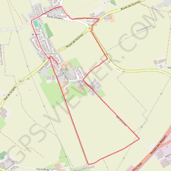 Itinéraire Circuit d'Erquinghem-le-Sec, distance, dénivelé, altitude, carte, profil, trace GPS