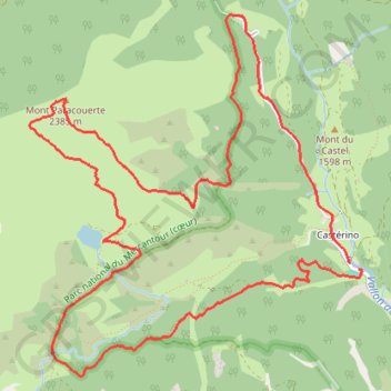 Itinéraire Mont Paracouerte depuis Castérino, distance, dénivelé, altitude, carte, profil, trace GPS