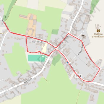 Itinéraire Circuit des porches - Hermaville, distance, dénivelé, altitude, carte, profil, trace GPS