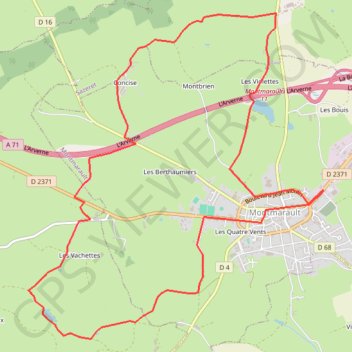 Itinéraire Montmarault 12.5km, distance, dénivelé, altitude, carte, profil, trace GPS