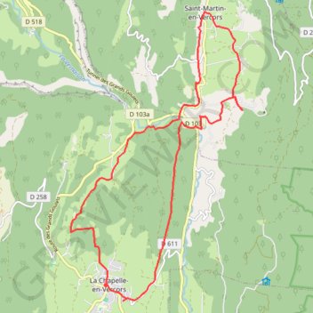 Itinéraire Rewild tracé J2, distance, dénivelé, altitude, carte, profil, trace GPS