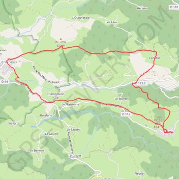Itinéraire Belvédère des 3 pics, distance, dénivelé, altitude, carte, profil, trace GPS