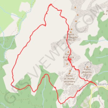 Itinéraire Les aiguilles de Bavella, distance, dénivelé, altitude, carte, profil, trace GPS
