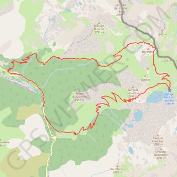 Itinéraire Lacs de Vens par Tortisse, distance, dénivelé, altitude, carte, profil, trace GPS