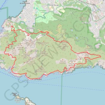 Itinéraire Tour des calanques et de Marseilleveyre, distance, dénivelé, altitude, carte, profil, trace GPS