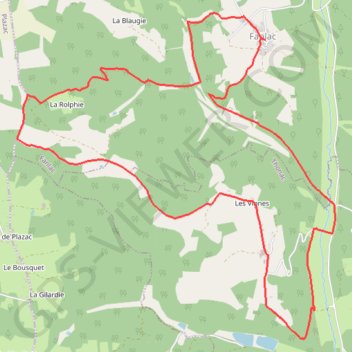Itinéraire Fanlac - Le Trou de la Vieille, distance, dénivelé, altitude, carte, profil, trace GPS