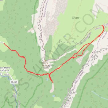 Itinéraire Vallon de Practel (Chartreuse), distance, dénivelé, altitude, carte, profil, trace GPS
