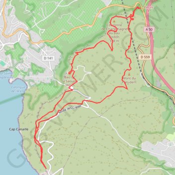 Itinéraire De la Couronne de Charlemagne au Cap Canaille, distance, dénivelé, altitude, carte, profil, trace GPS