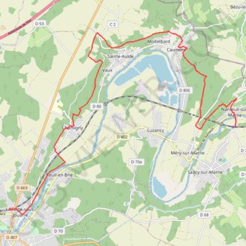 Itinéraire De la Ferté-sous-Jouarre à Nanteuil-Saâcy, distance, dénivelé, altitude, carte, profil, trace GPS