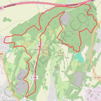 Itinéraire Mont roland, distance, dénivelé, altitude, carte, profil, trace GPS