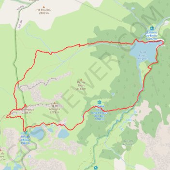 Itinéraire Pic d'Ayous - Laruns, distance, dénivelé, altitude, carte, profil, trace GPS