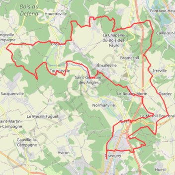 Itinéraire Randonnée Club Gravigny, distance, dénivelé, altitude, carte, profil, trace GPS