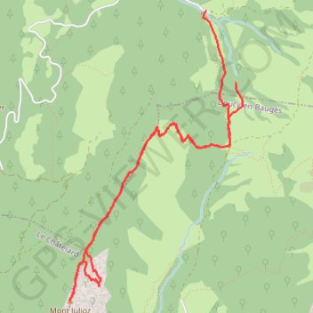 Itinéraire Mont Julioz, distance, dénivelé, altitude, carte, profil, trace GPS