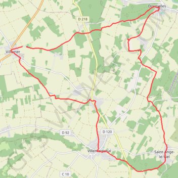 Itinéraire Randonnée Seine & Loing, distance, dénivelé, altitude, carte, profil, trace GPS