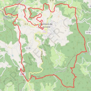 Itinéraire Circuit du Bout du Monde - Belmont-de-la-Loire, distance, dénivelé, altitude, carte, profil, trace GPS