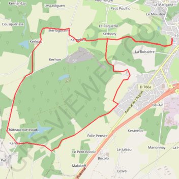 Itinéraire Tour d'ELVEN, distance, dénivelé, altitude, carte, profil, trace GPS