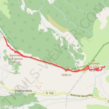 Itinéraire La crête de Crémon, distance, dénivelé, altitude, carte, profil, trace GPS