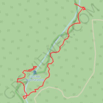 Itinéraire Cascade de la Parabole, distance, dénivelé, altitude, carte, profil, trace GPS