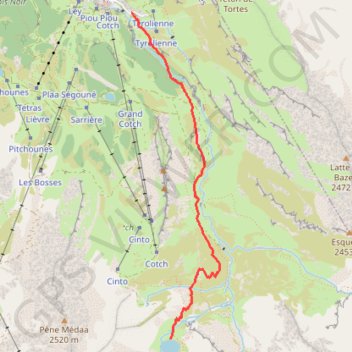 Itinéraire Fichier GPX Lac d'Anglas, distance, dénivelé, altitude, carte, profil, trace GPS