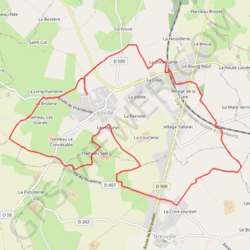 Itinéraire Couville (50690), distance, dénivelé, altitude, carte, profil, trace GPS