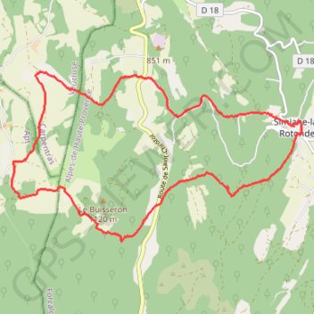 Itinéraire Simiane la Rotonde, distance, dénivelé, altitude, carte, profil, trace GPS