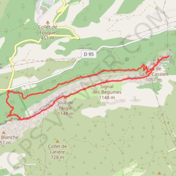 Itinéraire LA SAINTE BAUME "Le Paradis", distance, dénivelé, altitude, carte, profil, trace GPS