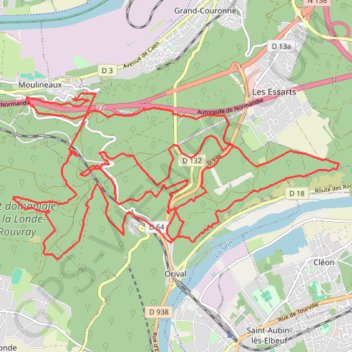 Itinéraire Randonnée en forêt de la Londe-Rouvray, distance, dénivelé, altitude, carte, profil, trace GPS