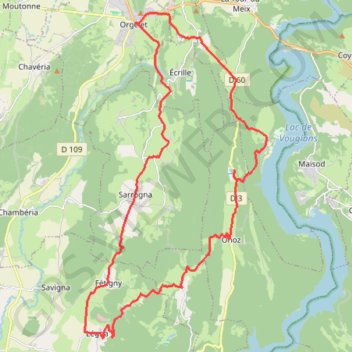 Itinéraire Entre lacs et chapelles - Orgelet, distance, dénivelé, altitude, carte, profil, trace GPS