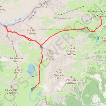 Itinéraire Dent de Morcles, distance, dénivelé, altitude, carte, profil, trace GPS