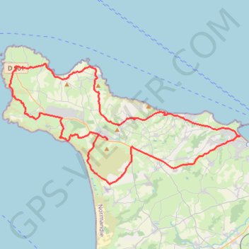 Itinéraire La Haguarde bitumeuse - Greville-Hague, distance, dénivelé, altitude, carte, profil, trace GPS