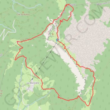 Itinéraire Parmelan au départ de la Blonnière -74, distance, dénivelé, altitude, carte, profil, trace GPS