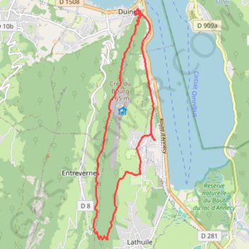 Itinéraire Crête du Taillefer depuis les campings les Fontaines et la Ravoire, distance, dénivelé, altitude, carte, profil, trace GPS