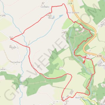 Itinéraire Boucle depuis Garzhuel, distance, dénivelé, altitude, carte, profil, trace GPS