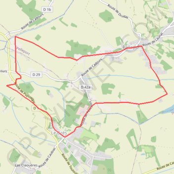 Itinéraire Chemin du Pont Romain - Le Grès, distance, dénivelé, altitude, carte, profil, trace GPS