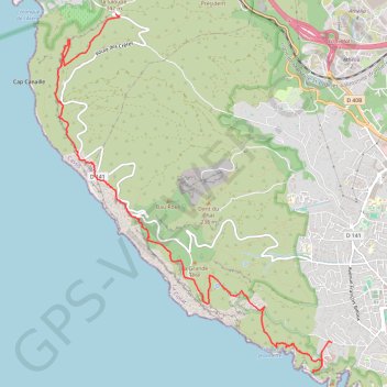 Itinéraire De la Ciotat à Cassis par les crêtes, distance, dénivelé, altitude, carte, profil, trace GPS